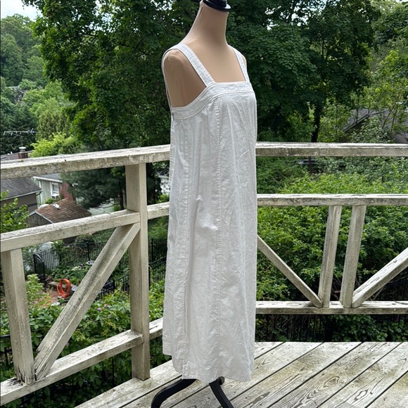 Madewell Linen-Cotton Princess Seamed Sleeveless Midi Dress Size S - Picture 4 of 12